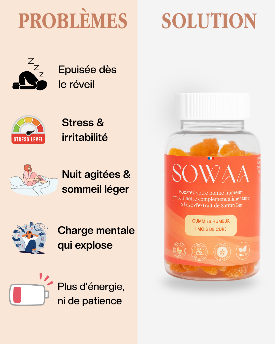 Cure Safran Anti-Stress - 30 Gummies Naturels